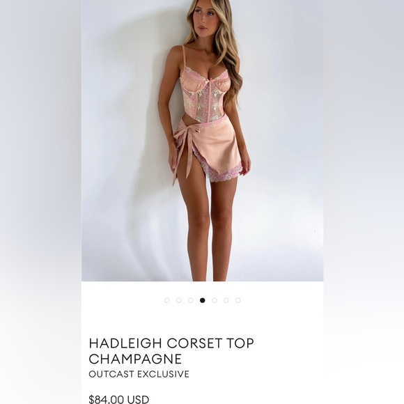 HADLEIGH CORSET TOP CHAMPAGNE - Picture 4 of 4